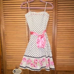 Body central black and white polka dot dress